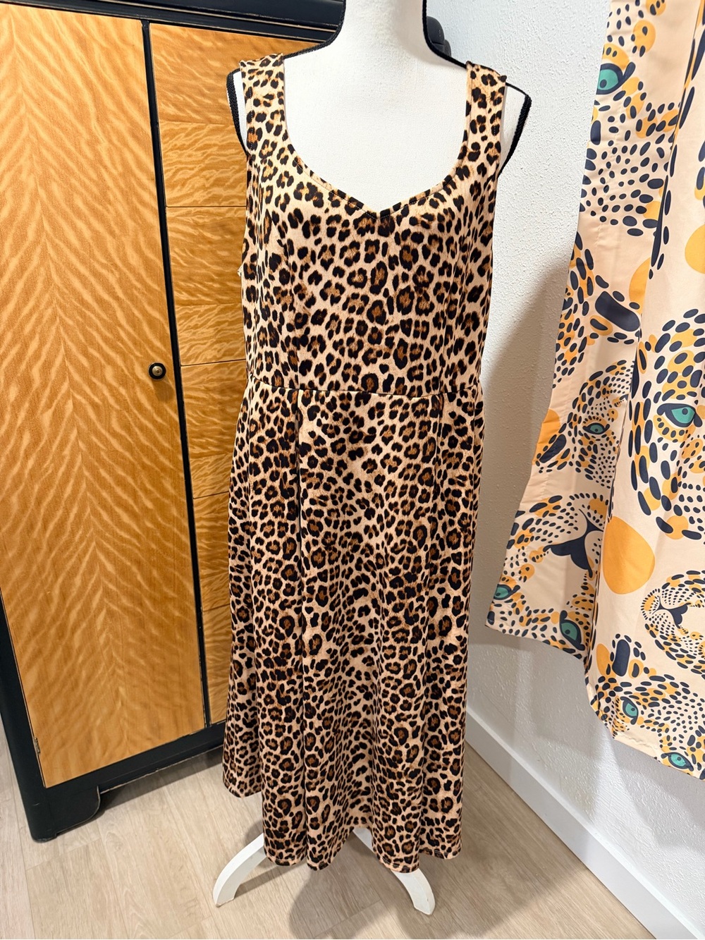 Torrid Leopard Print Sleeveless Maxi Dress - Brown & Black size 2 scuba material